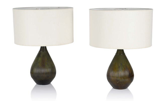 Just Andersen, ‘Pair of lamps’, circa 1930, Aguttes
