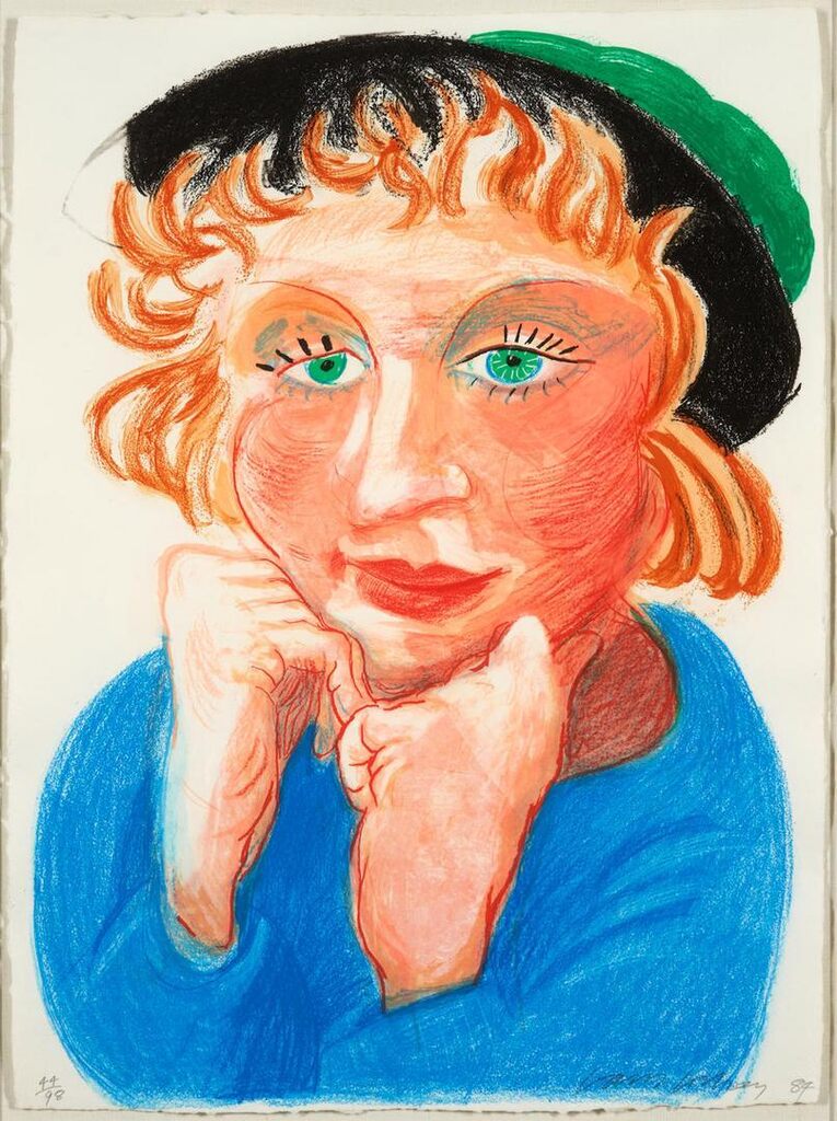 David Hockney - Celia with Green Hat (Tyler Graphics 274:DH61)