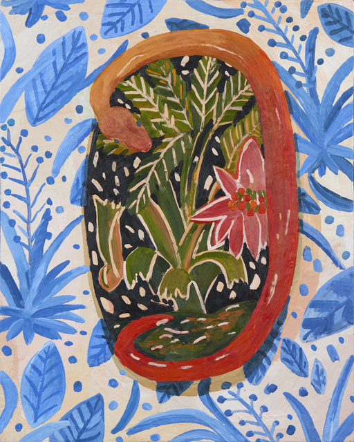Anna Valdez, ‘Ceramic Wall Snake’, 2019, Painting, Encaustic on hardboard, David B. Smith Gallery
