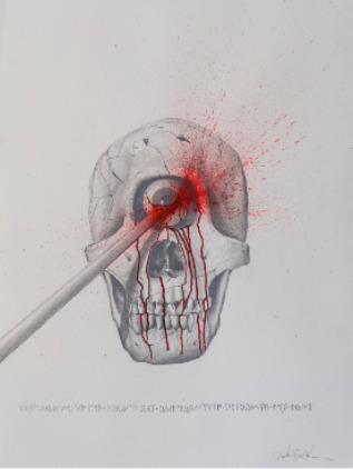 Patrick Faure, ‘Odysseus Cyclops’, Painting, Watercolor and Pencil on paper, Saphira & Ventura Gallery
