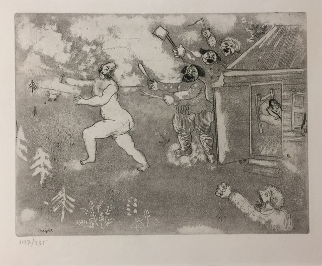 Marc Chagall, ‘La Fuite tout nu - from the series "Les Ames Mortes"’, 1948, Wallector