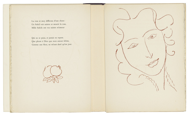Henri Matisse, ‘Florilège des Amours de Ronsard’, 1948, Print, The complete set of 125 lithographs printed in sanguine and one in black on wove paper, Christie's