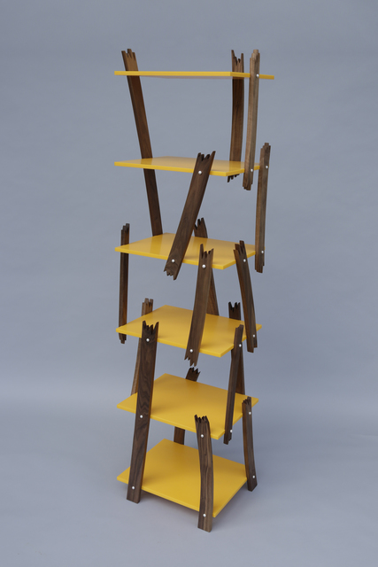 Soft Baroque, ‘Tall Shelf’, 2018, Design/Decorative Art, American Walnut, polyethylene and freshwater pearl screw caps, Etage Projects