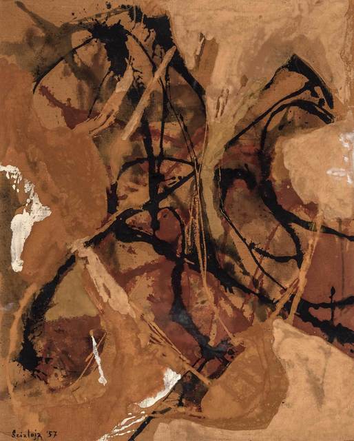 Toti Scialoja, ‘Luce Romana’, 1957, Painting, Oil on canvas, Doyle