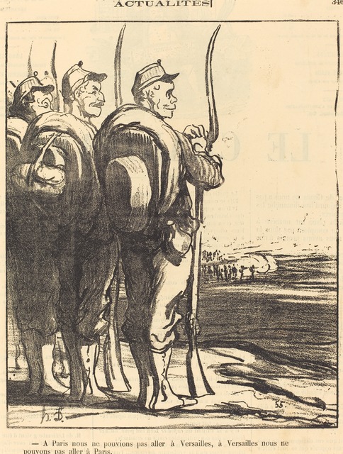 Honoré Daumier, ‘A Paris nous ne pouvions... aller a Versailles...’, 1871, National Gallery of Art, Washington, D.C.
