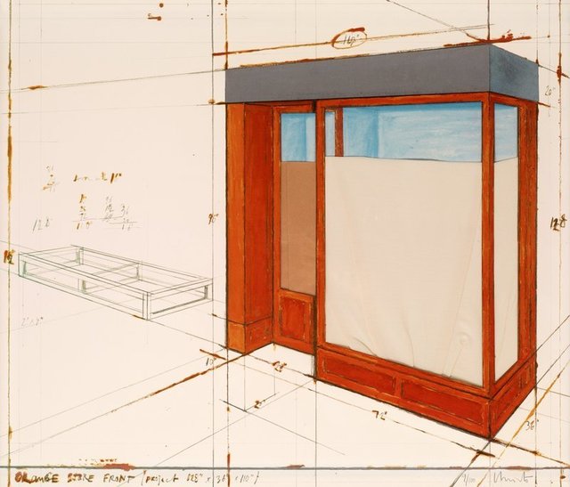 Christo, ‘Orange Store Front’, Kunzt Gallery