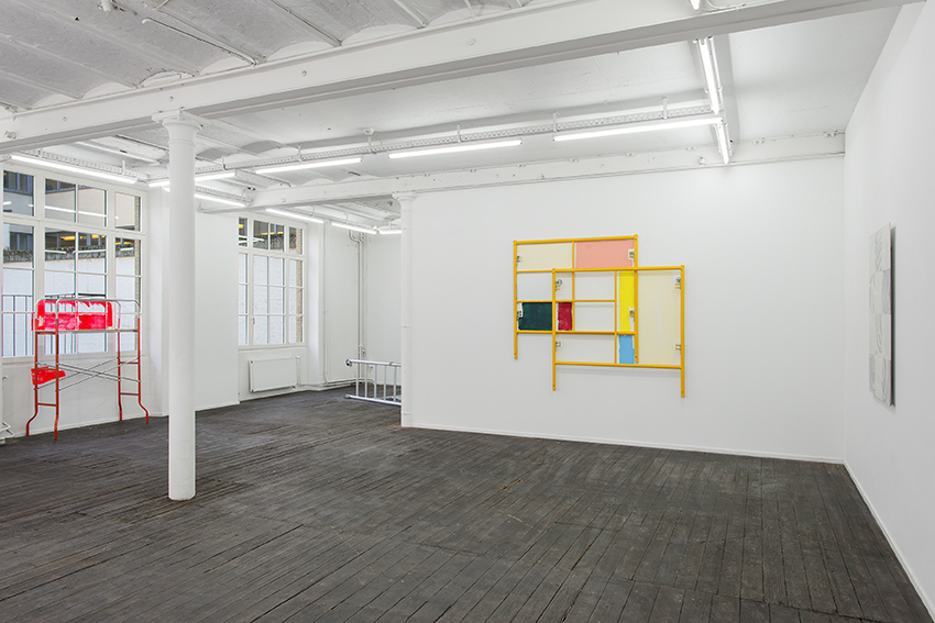 Exhibition view, Jeanrochdard, Brussels
Tikka Masala
2015
180 x 140 x 45 cm / 71 x 55 x 18 inches
échafaudage, peinture au mur / scaffolding, paint on wall
Agnes
2015
190 x 210 x 10 cm / 75 x 83 x 4 inches
échafaudage, peinture au mur / scaffolding, paint on wall Exhibition view, Jeanrochdard, Brussels
Tikka Masala
2015
180 x 140 x 45 cm / 71 x 55 x 18 inches
échafaudage, peinture au mur / scaffolding, paint on wall
Agnes
2015
190 x 210 x 10 cm / 75 x 83 x 4 inches
échafaudage, peinture au mur / scaffolding, paint on wall