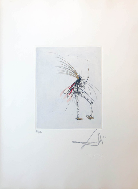 Salvador Dalí, ‘Silhouette’, 1968, Print, Original drypoint etching printed in black ink on cream paper. With hand-coloring added in gouache, Galerie d'Orsay