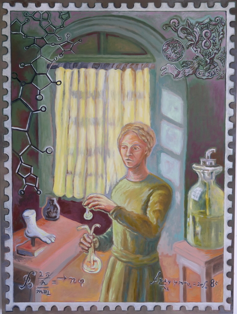 Kathy Weinberg, ‘Madame Curie / Eight Cents’, 2019, Painting, Oil on Panel, The Painting Center