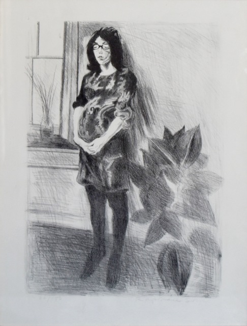 Raphael Soyer, ‘(Memories, Portfolio) Woman with Plant’, 1969, International Studio & Curatorial Program Benefit Auction