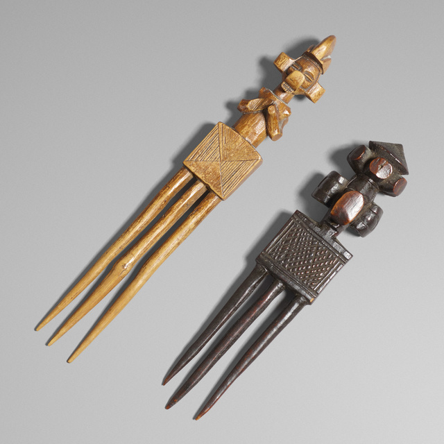 ‘Yisanunu (hair combs), set of two’, Other, Carved wood, Rago/Wright