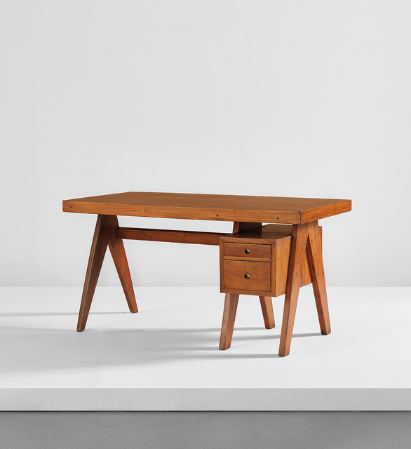 Pierre Jeanneret, ‘"Executive" desk, model no. PJ-BU-10-B, designed for the administrative buildings, Chandigarh’, circa 1960, Phillips