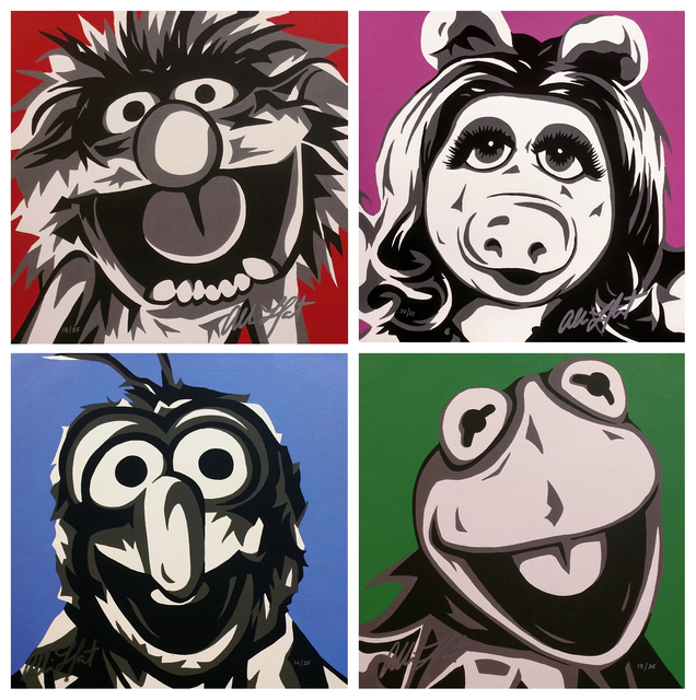 Allison Lefcort, ‘MUPPETS QUAD’, ca. 2000, Print, GICLEE ON CANVAS, Gallery Art