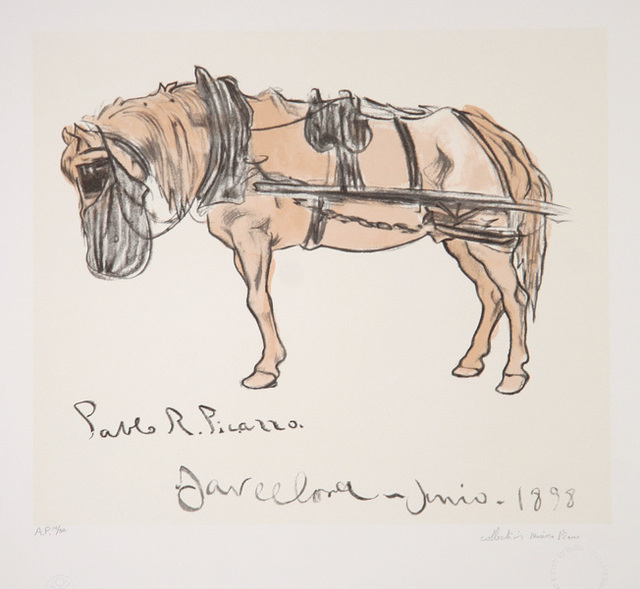 Pablo Picasso, ‘Cheval Attele’, 1973-original created in 1898, Print, Lithograph on Arches Paper, RoGallery