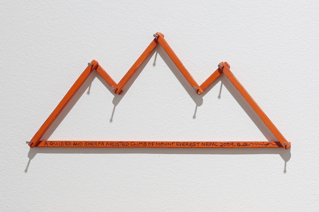 Hamish Fulton, ‘A Guided And Sherpa Assisted Climb of Mt. Everest, Nepal 2009’, 2009, Mixed Media, Walk text on wood, Parafin