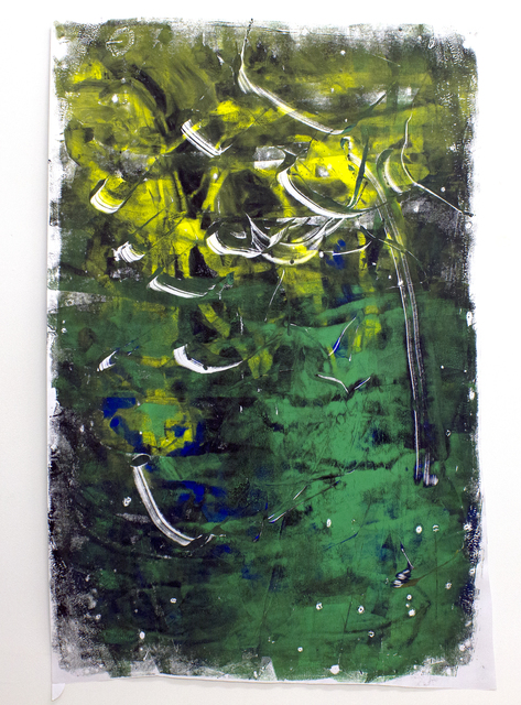 Esther Kläs, ‘Beloved Fall’, 2013, Drawing, Collage or other Work on Paper, Water based drawing and monotype on paper, Swiss Institute Benefit Auction