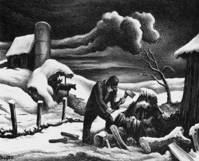 Thomas Hart Benton, ‘The Woodpile’, 1939, Kiechel Fine Art