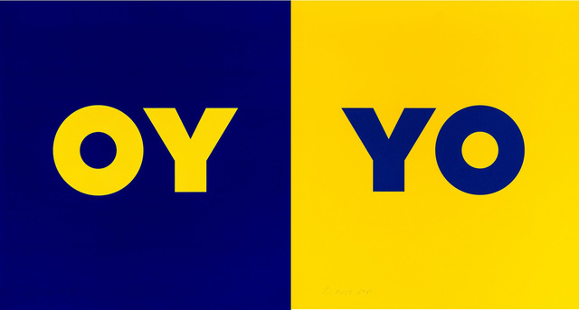 Deborah Kass, ‘OY-YO (2 Panels)’, 2020, Print, Color silkscreen and flocking on Rising 2-ply Museum Board, Kenneth A. Friedman & Co.