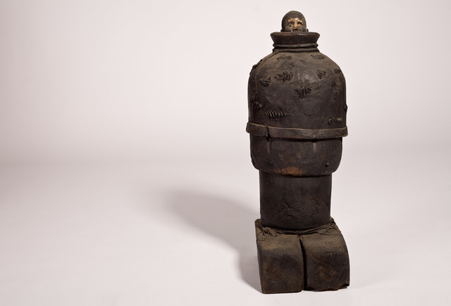 Gérard Quenum, ‘Nouveau Cosmonaute (New cosmonaut)’, 2012, Sculpture, Wood, metal, cloth and plastic doll, October Gallery