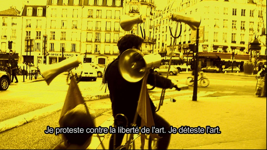 Protest bike - Paris, still from video Protest bike - Paris, still from video