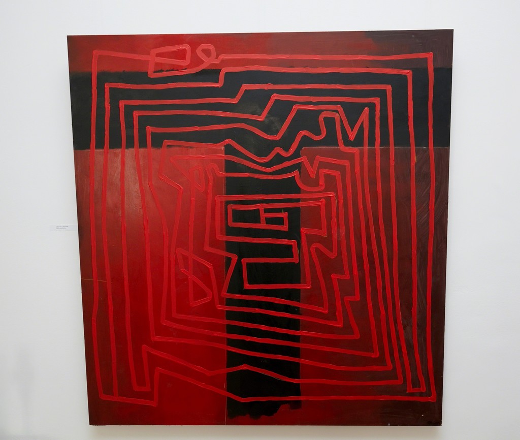 "LABYRINTH" (2018) by Miroslav Cipár, 122 x 132 cm, acrylic on wood, photo credit: Bellart Gallery "LABYRINTH" (2018) by Miroslav Cipár, 122 x 132 cm, acrylic on wood, photo credit: Bellart Gallery