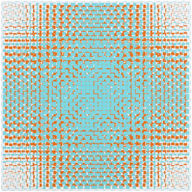 Matti Kujasalo, ‘turquoise-orange (A)’, 2018, Mixed Media, Acrylic on canvas, Galerie Denise René