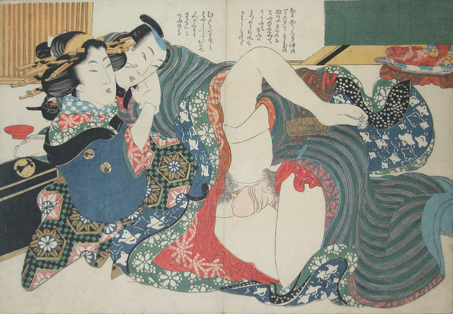 Keisai Eisen, ‘Hurry, Hurry Someone is Coming’, ca. 1830, Print, Woodblock Print, Ronin Gallery