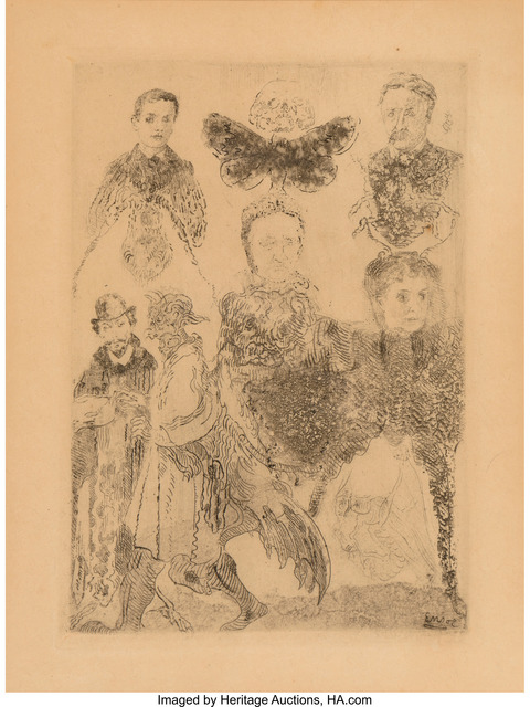 James Ensor, ‘Petites Figures Bizarres’, 1888, Heritage Auctions
