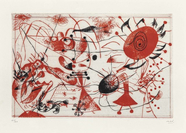 Joan Miró, ‘Serie Noire et Rouge: one plate’, 1938, Christie's