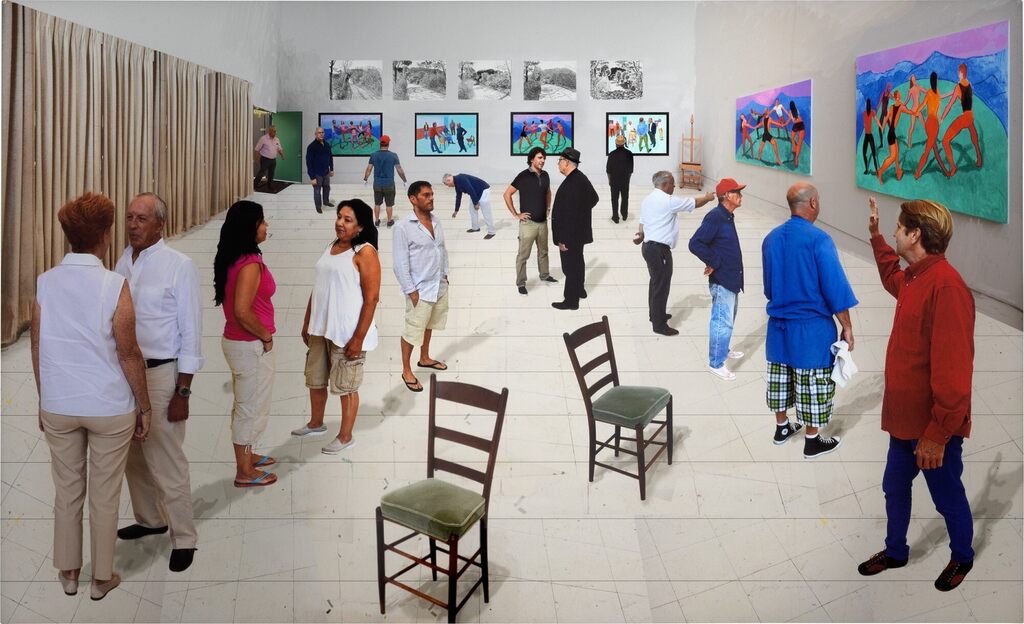 David Hockney - Two Chairs with People