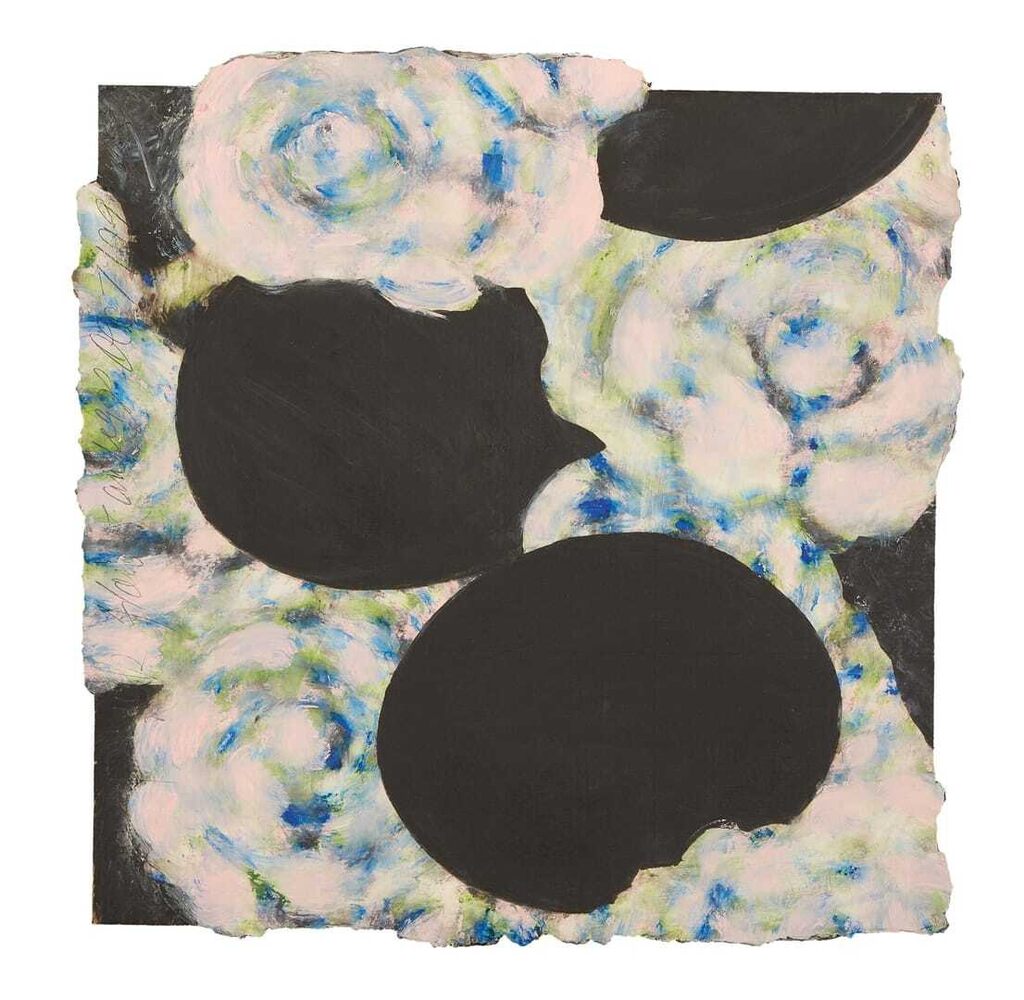 Donald Sultan - Pink Flowers and Eggs Dec 7 1999