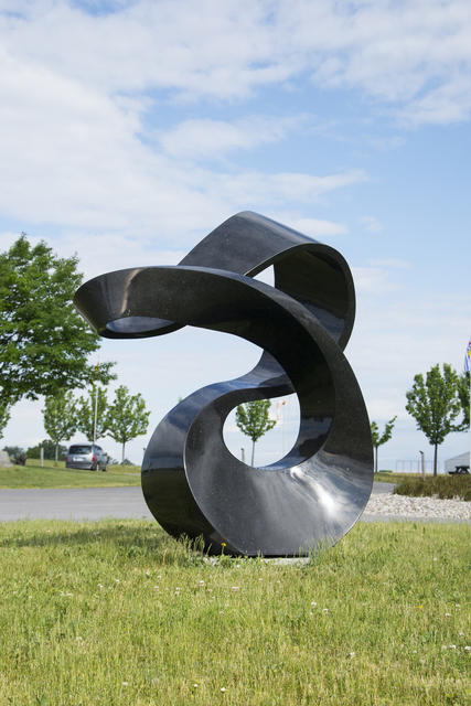 Jeremy Guy, ‘Zephyr 8/50 - large scale, smooth, black, granite, outdoor, abstract sculpture’, 2021, Sculpture, Engineered Black Granite, Oeno Gallery