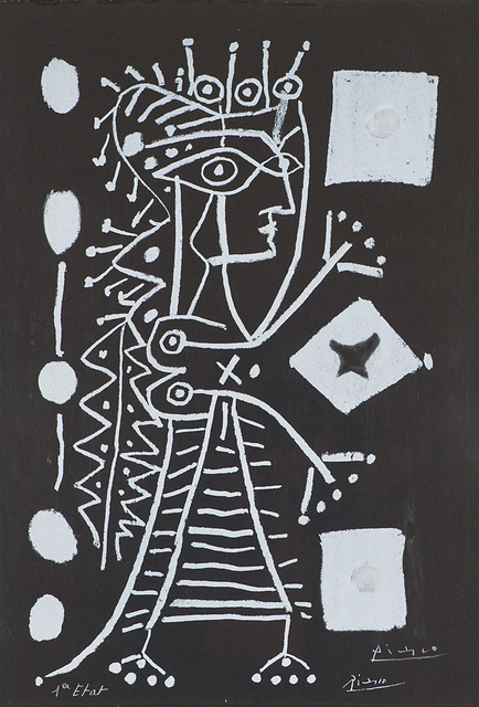 Pablo Picasso, ‘La Femme Aux Dés (Jacqueline)’, 1958, Larsen Gallery
