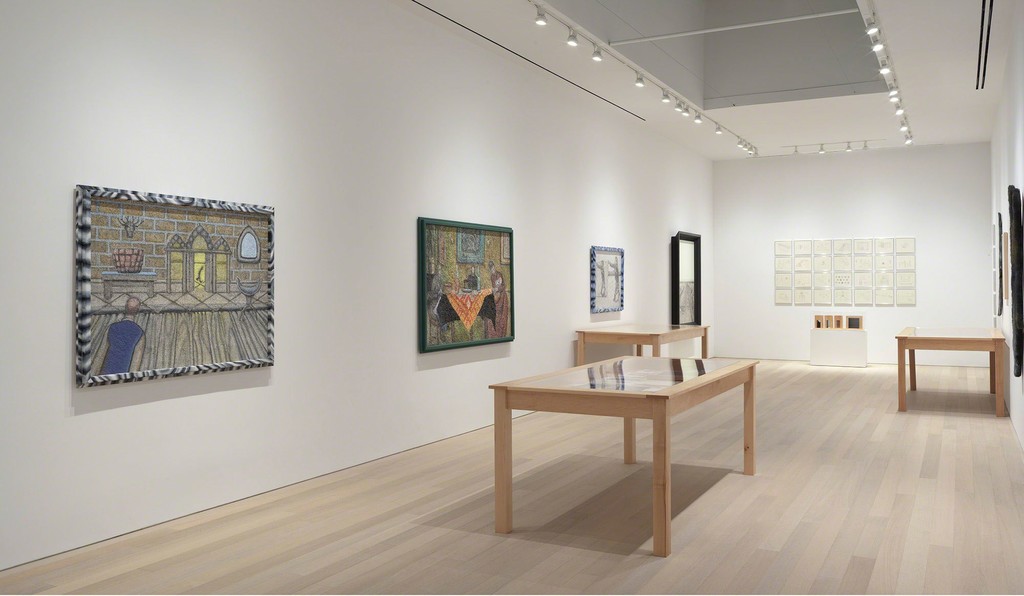 Installation view. Artwork © 2019 Richard Artschwager / Artists Rights Society (ARS), New York. Photo: Rob McKeever. Courtesy Gagosian. Installation view. Artwork © 2019 Richard Artschwager / Artists Rights Society (ARS), New York. Photo: Rob McKeever. Courtesy Gagosian.
