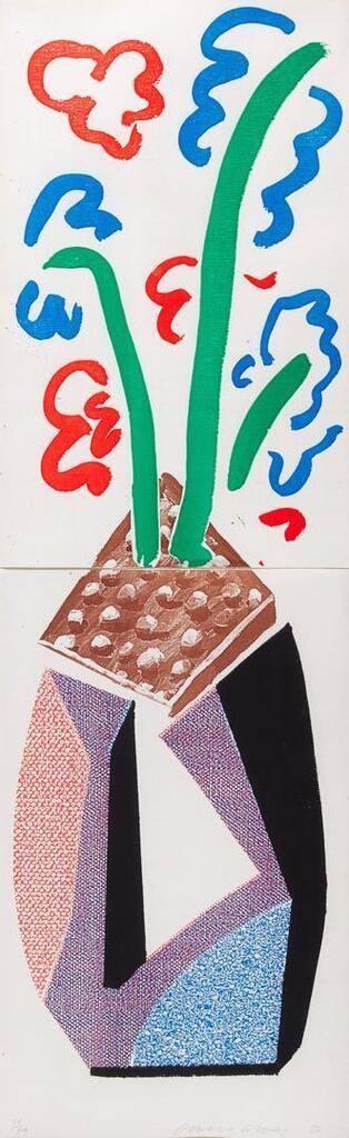 David Hockney - Red, Blue & Green Flowers, July 1986 (MCA Tokyo 300)