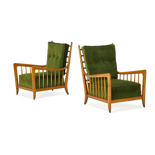 Attributed to Guglielmo Ulrich, ‘Pair Of Lounge Chairs, Italy’, 1940s, Rago/Wright