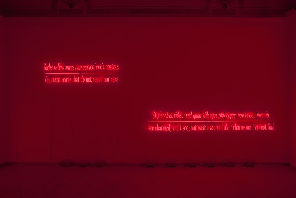Joseph Kosuth, "Maxima Proposito (Ovidio)", 2017
installation view Joseph Kosuth, "Maxima Proposito (Ovidio)", 2017
installation view