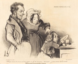 Honoré Daumier, ‘Lolo qu'aimes-tu mieux de ton papa ou de ta maman...’, 1838, National Gallery of Art, Washington, D.C.