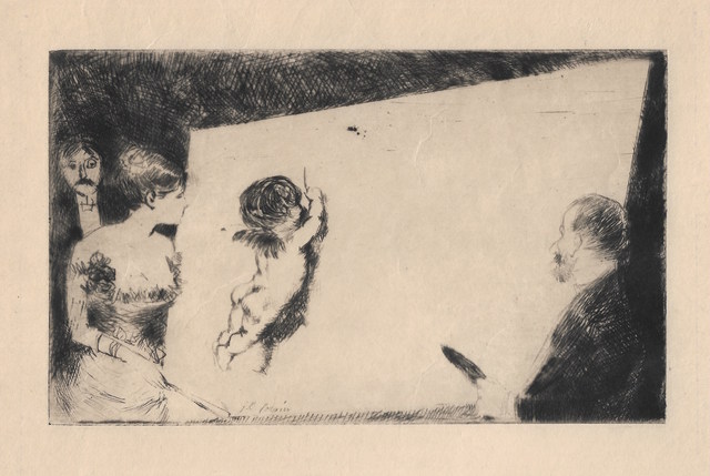 Jean-Louis Forain, ‘Invitation du "Monde Parisien"’, 1879, Print, Etching with drypoint, Sylvan Cole Gallery