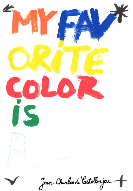 Jean-Charles de Castelbajac, ‘My favorite color is black’, 2017, Mannerheim Gallery