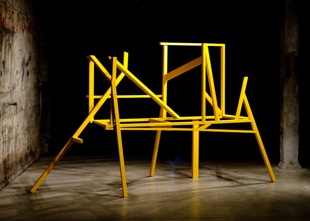 Willard Boepple, ‘Yellow Trestle’, 2014, Sculpture, Steel, CYNTHIA-REEVES