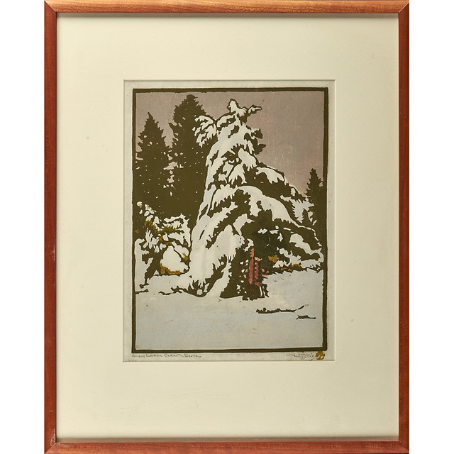 William S. Rice, ‘Snow Laden Cedar - Sierra, California’, ca. 1916, Rago/Wright