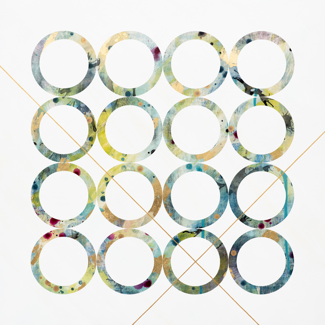 Hana Moore, ‘Ring Play’, 2018, Painting, Acrylic and gold leaf on wood panel, Lustre Contemporary