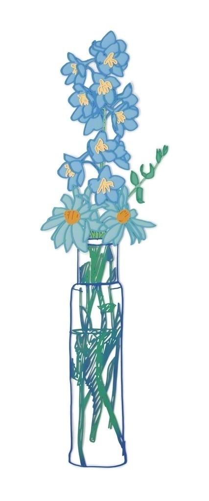 Tom Wesselman - Delphinium and Daisies