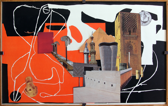 Cristian Chironi, ‘My house is a Le Corbusier (Unité d'habitation_travel)’, 2016, Mixed Media, Collage su opere riprodotte di Le Corbusier, stampa su carta, colla spray 3M, Ex elettrofonica