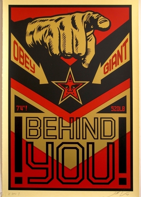 Shepard Fairey (OBEY), ‘Behind You’, 2009, AYNAC Gallery