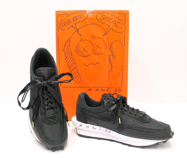 Sacai | KAWS Customized Nike x Sacai Black LDWaffle Sneaker, Spring