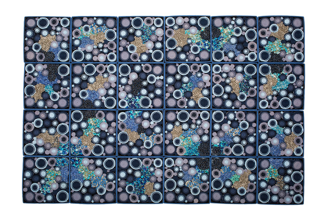Steven and William Ladd, ‘Don't Touch the Ground’, 2015, Sculpture, Fiber, archival board, pins, beads, metal trinkets, Cristina Grajales Gallery