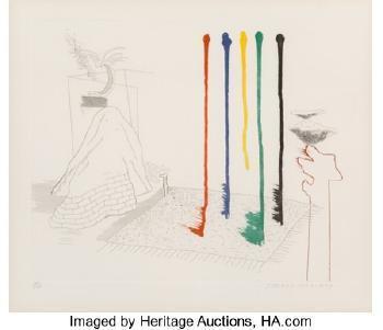 David Hockney - I Say They Are, pl. 16, from The Blue Guitar portfolio