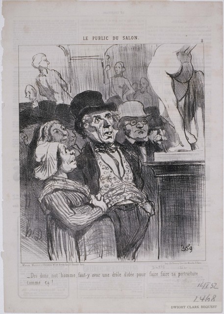 Honoré Daumier, ‘Le Public du Salon: Dis donc, not'homme, faut-y...’, 1852, Phillips Collection